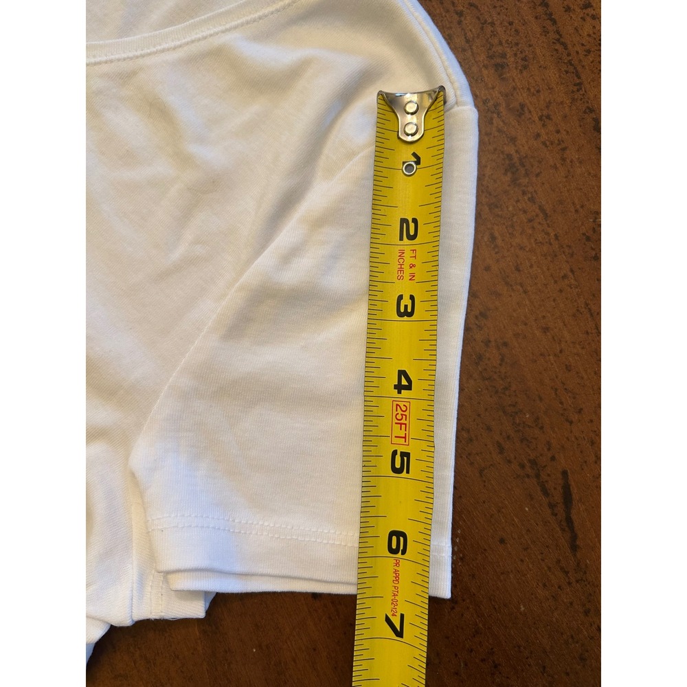 Talbots Womens White V-Neck Short Sleeve T-Shirt‎ Pima Cotton The Talbots Tee PL - Picture 6 of 9